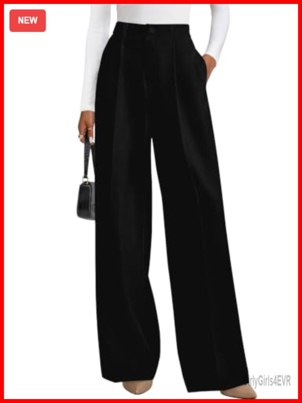 PRETTYGARDEN Women's Wide Leg Palazzo Dress Pants High Waisted Work Pants with